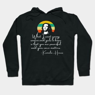 Your Voice Matters Madam VP Harris Retro Inauguration 2021 Hoodie